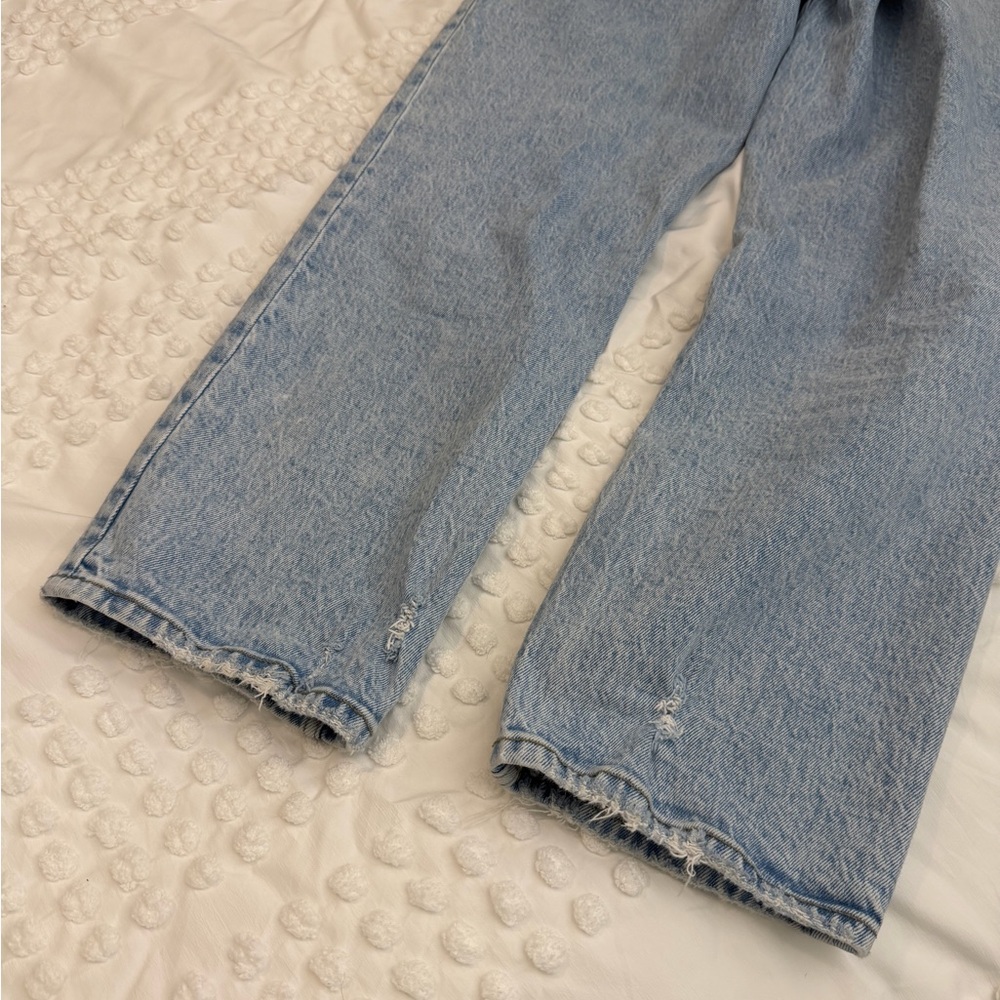 Abercrombie Fitch CurveLove The 90s Straight Ultra High Rise Jeans Light Blue 30 - Picture 7 of 8